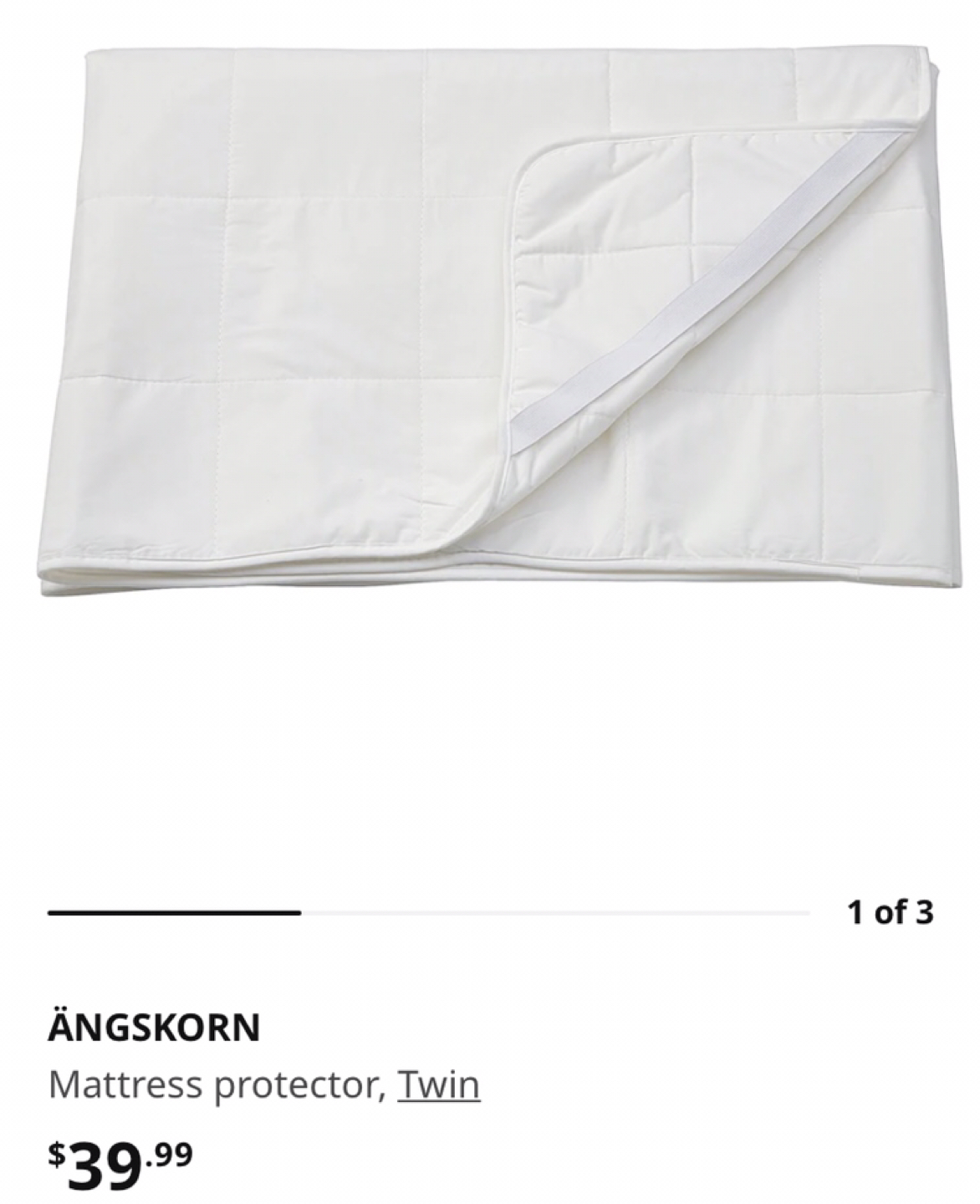 Ikea form twin mattress(cover, protector all included) - photo 2
