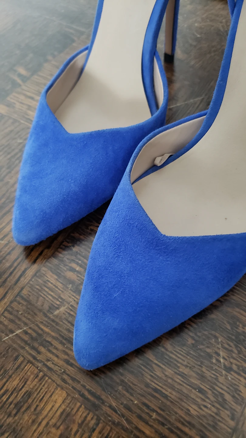 Zara blue suede heels - photo 2