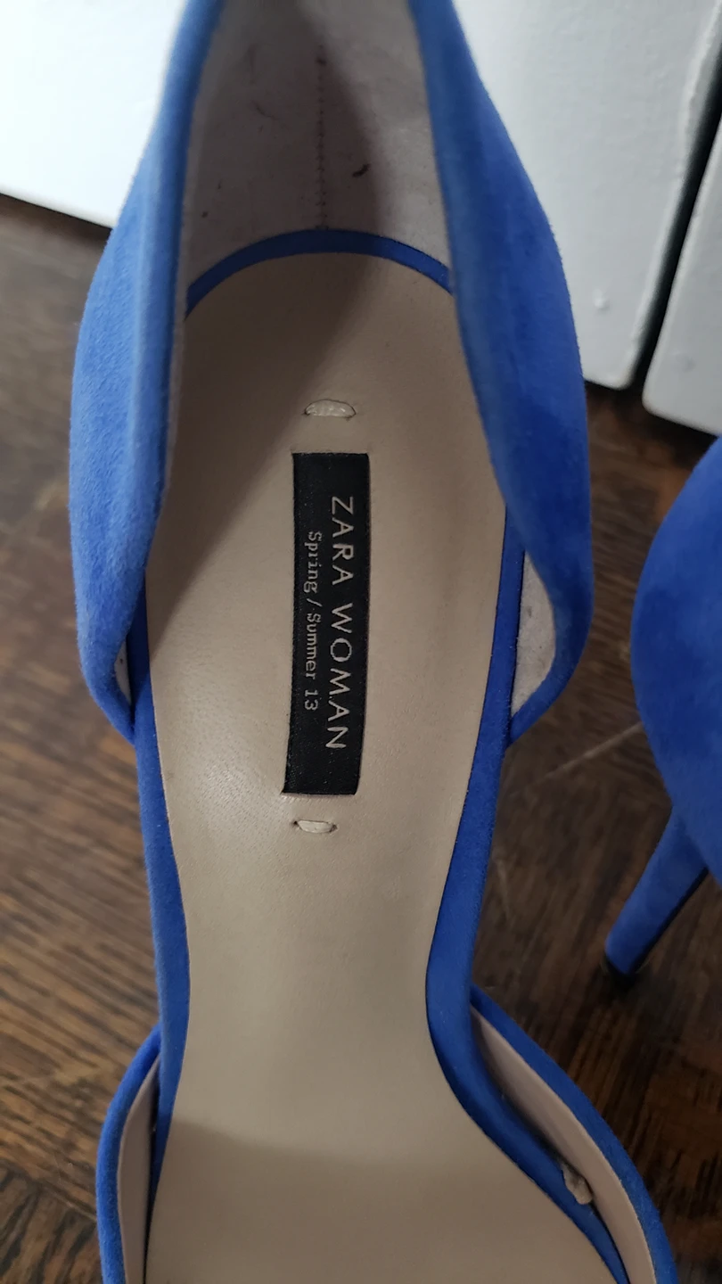 Zara blue suede heels - photo 3