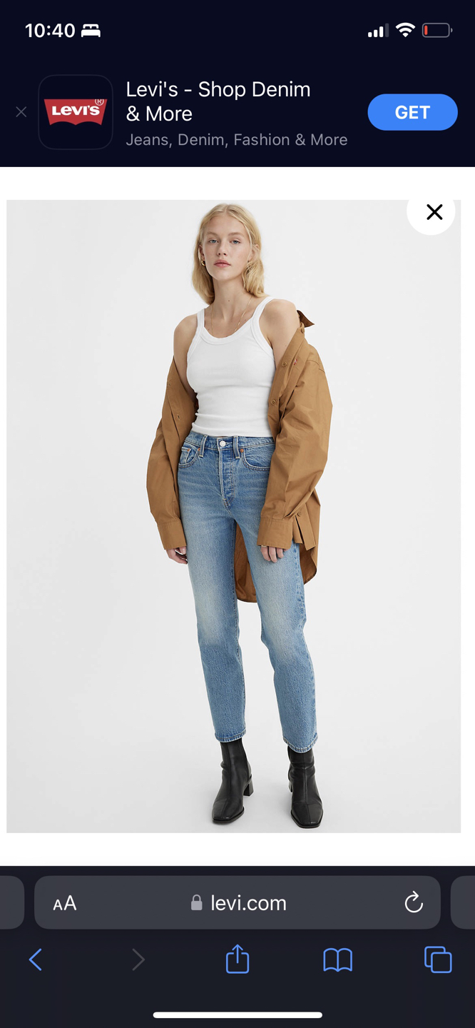 Levis wedgie straight jeans