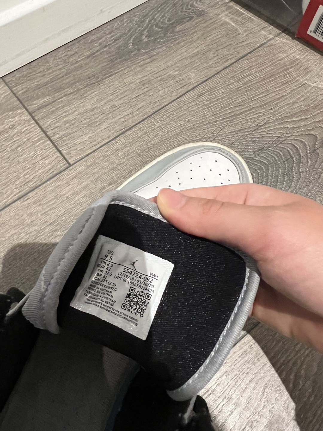 Jordan 1 Mid Light Smoke Grey - photo 2