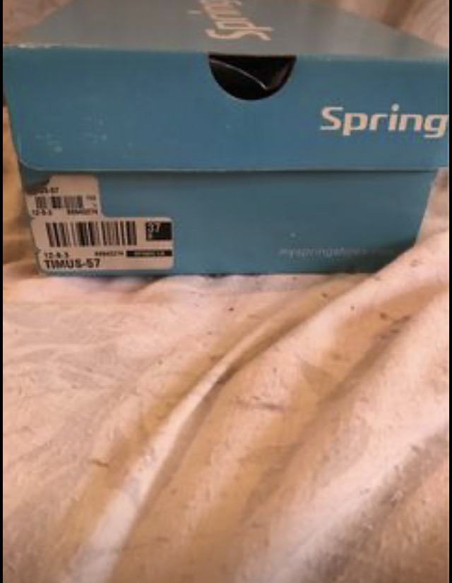 Purple with pink strip ankle- strap heel image indicator(3)