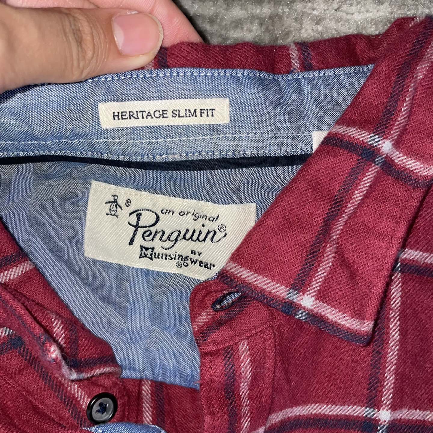 Red Plaid Penguin Flannel Longsleeve - photo 2