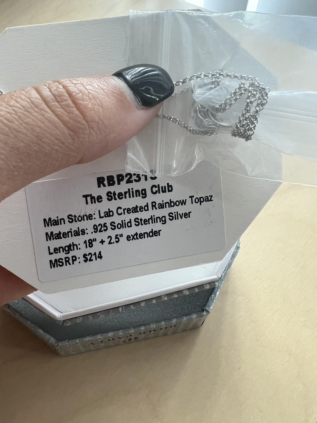 Sterling Silver Rainbow Topaz Necklace image indicator(4)