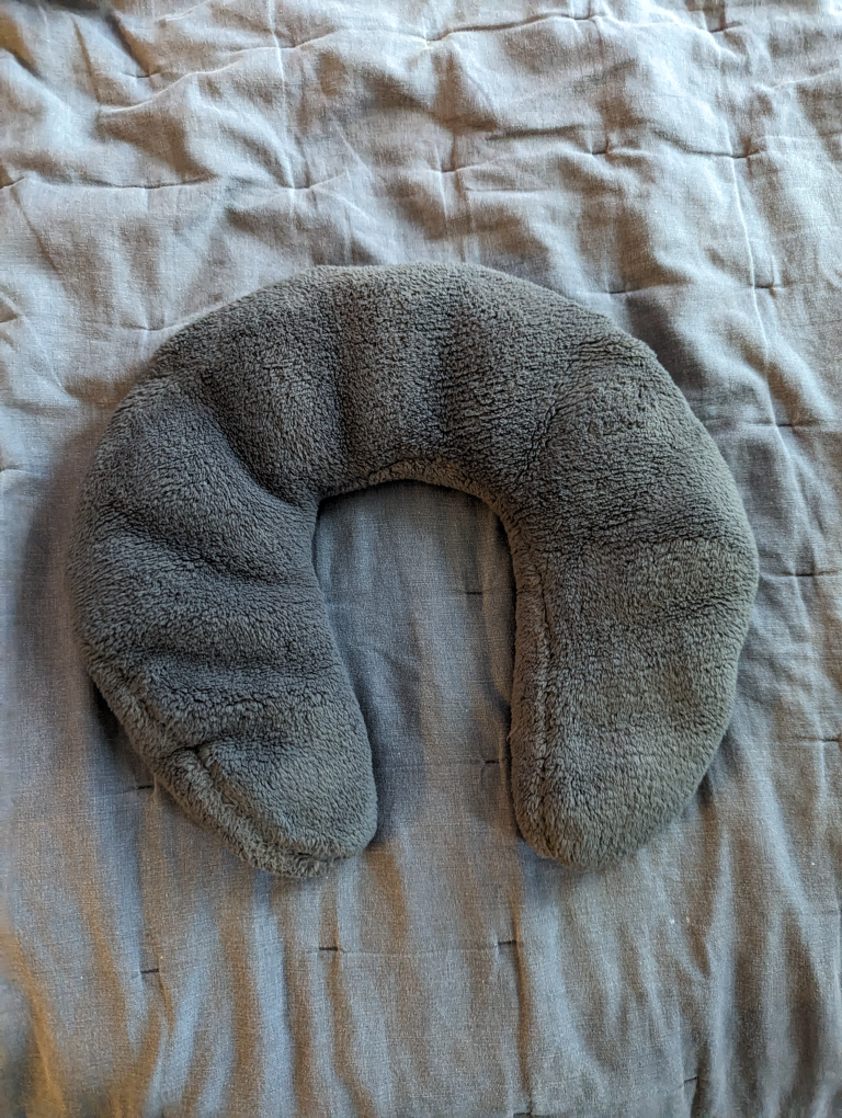 Therapedic Weighted (3 lbs) Cooling U-Neck Pillow, Gray thumbnail