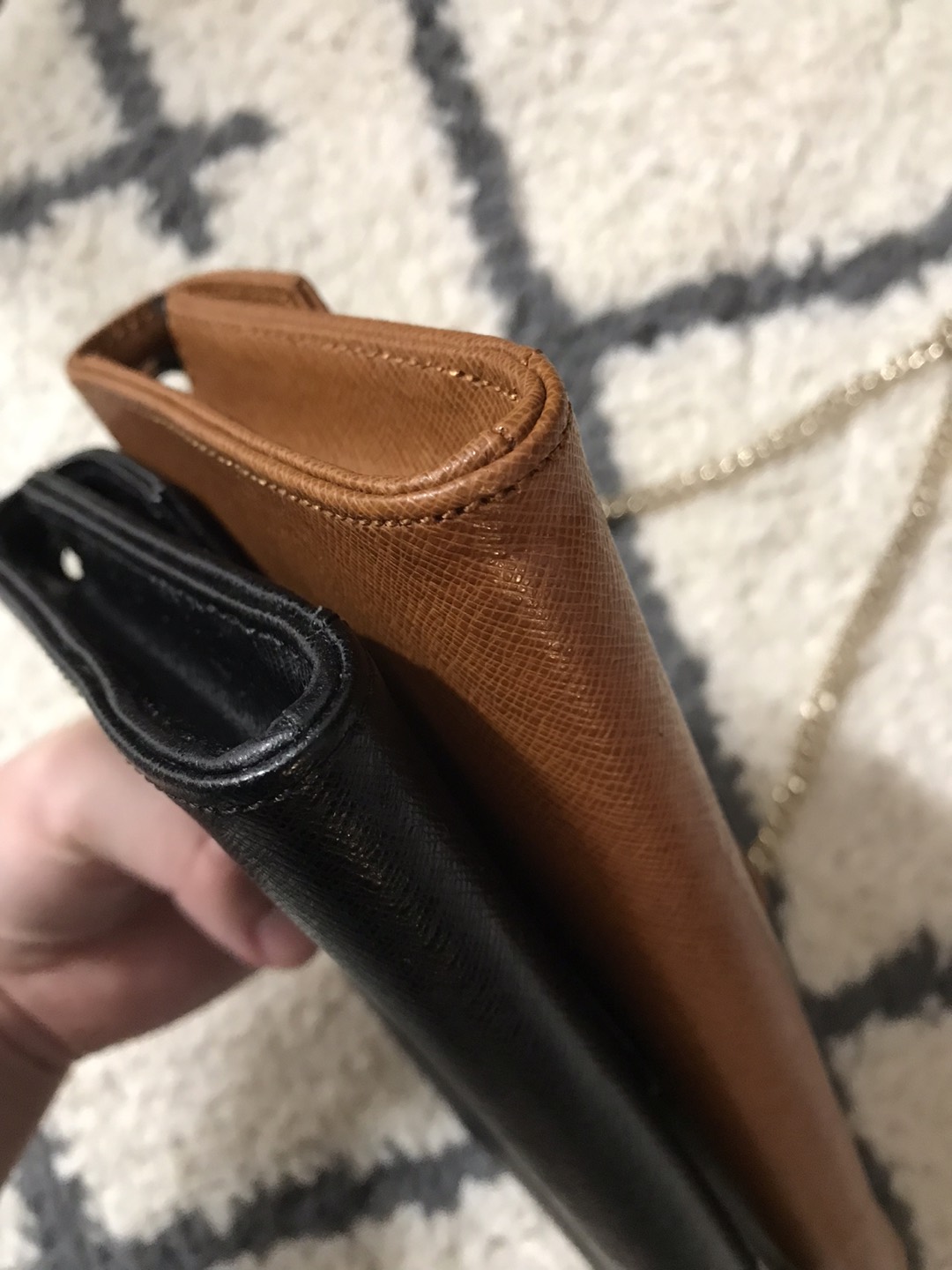Barneys NY leather wallet on chain black and brown - photo 4