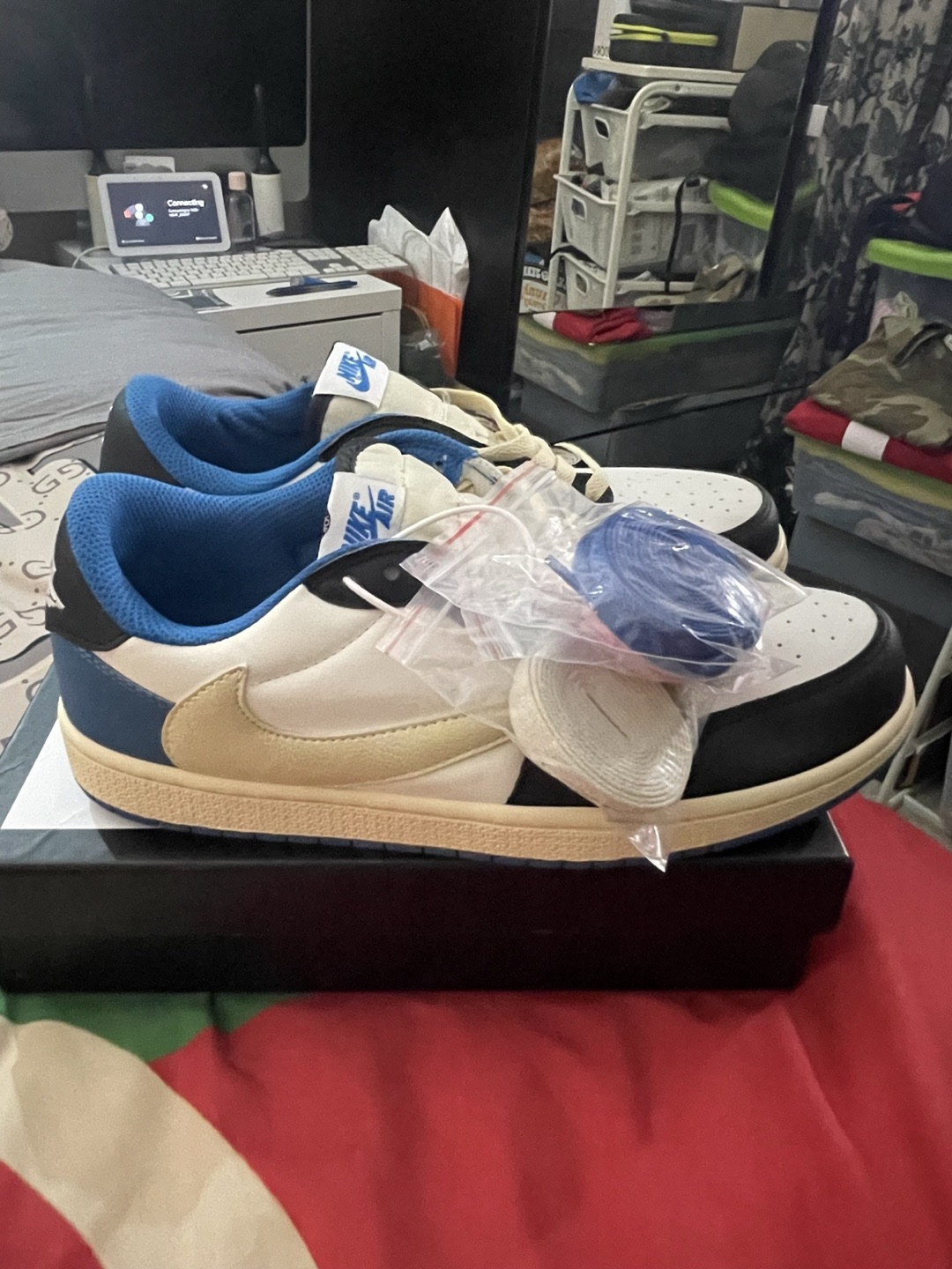 Nike Air TS Cactus Jack Men’s Size 8.0 Fragment Blue Black Royal - photo 5
