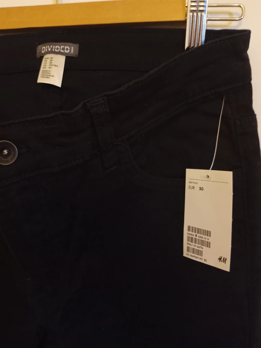 BNWT) H&M black motor jeans image indicator(2)