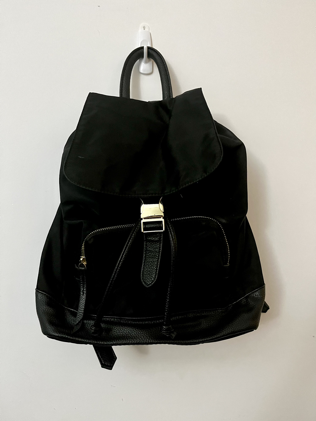MOVING SALE! Black drawstring backpack thumbnail
