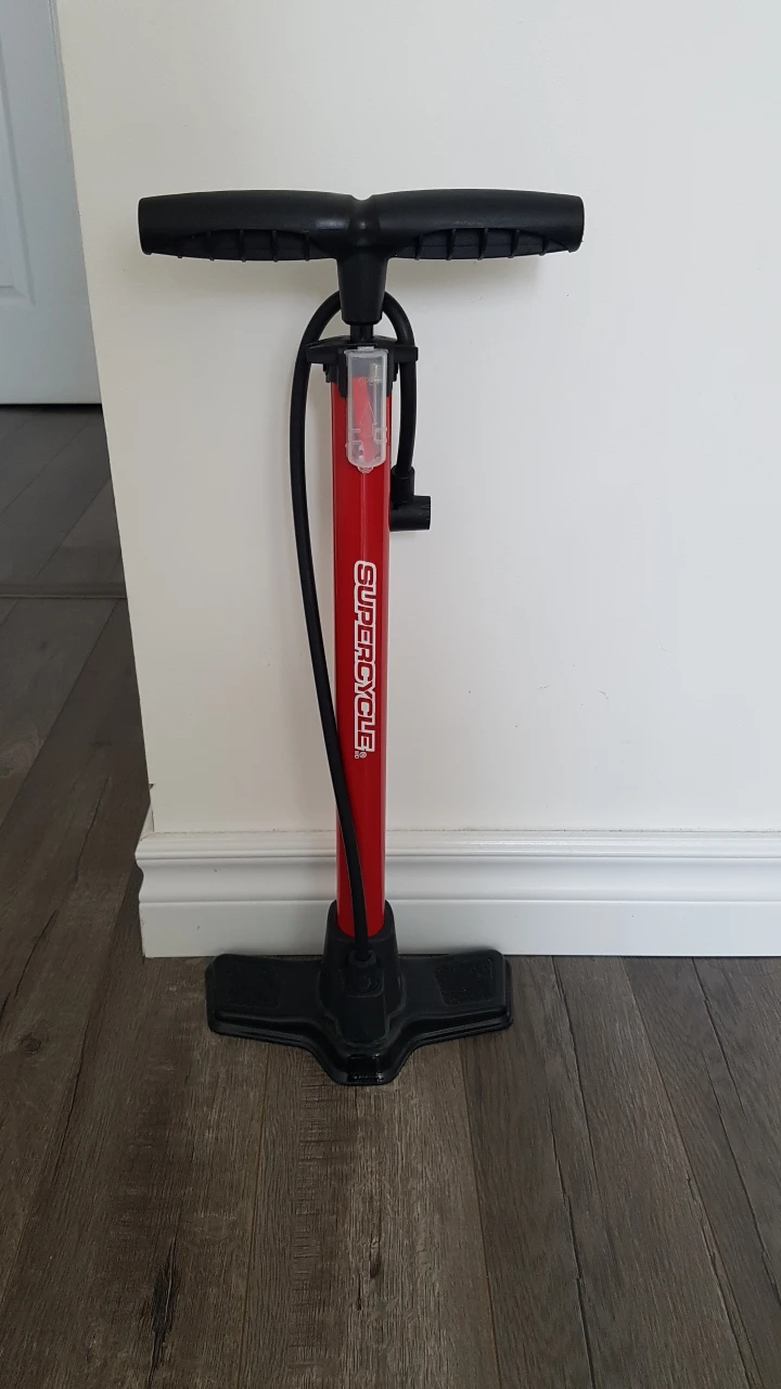 Floor pump, hands pump, bike, balls, almost everything.