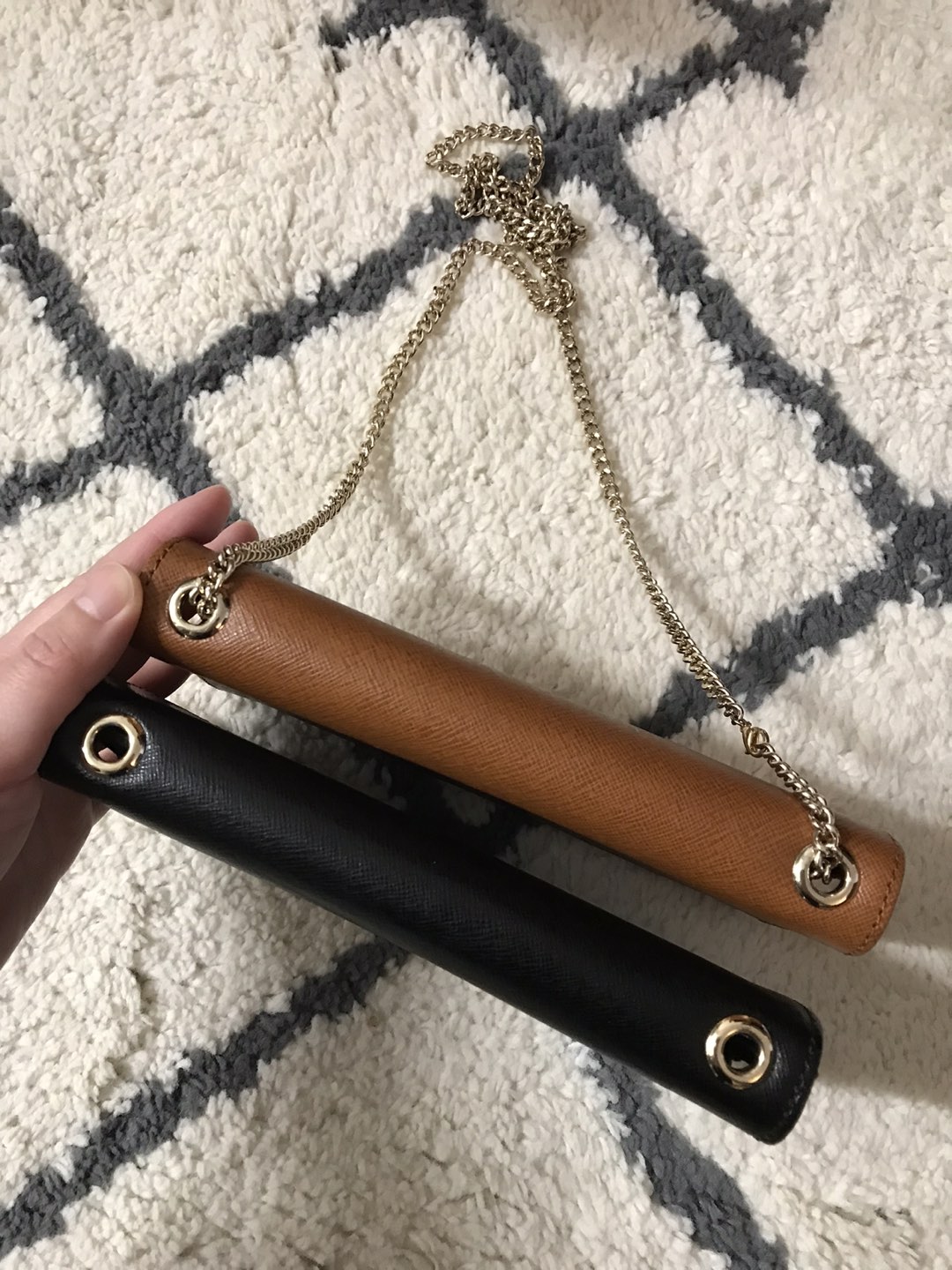 Barneys NY leather wallet on chain black and brown - photo 3