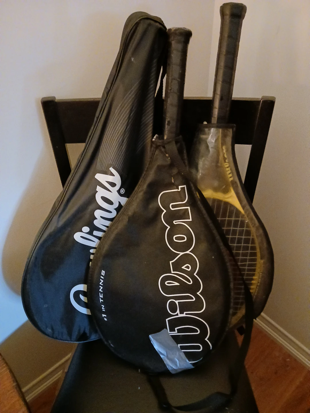 four really good tennis rackets