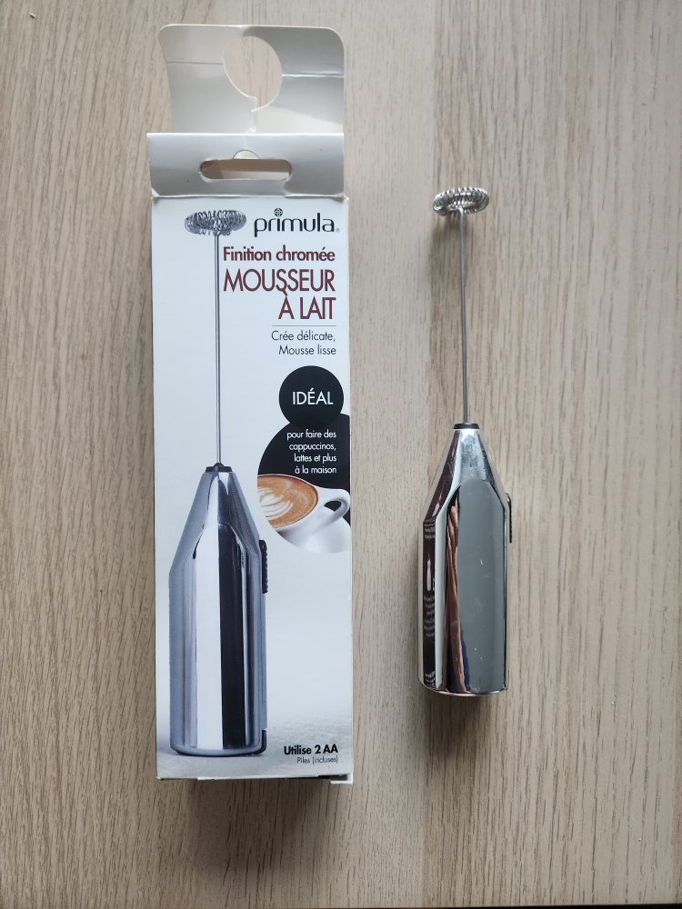 Primula Stainless Steel Handheld Electric Milk Frother, Portable