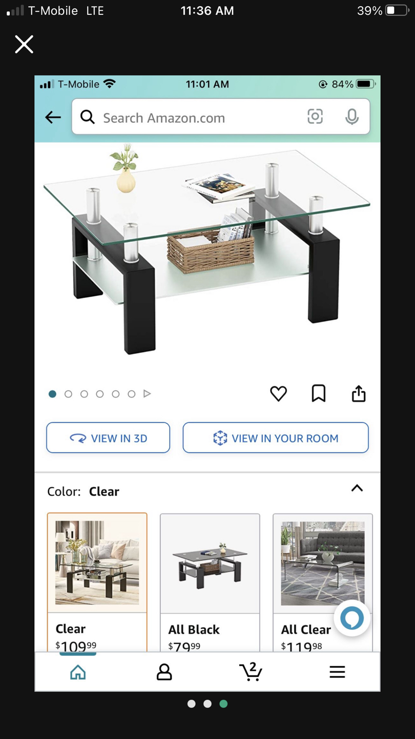 Glass coffee table - photo 3
