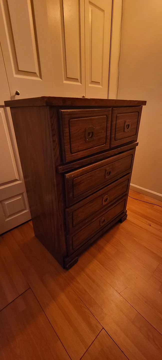 wooden chest of drawers
