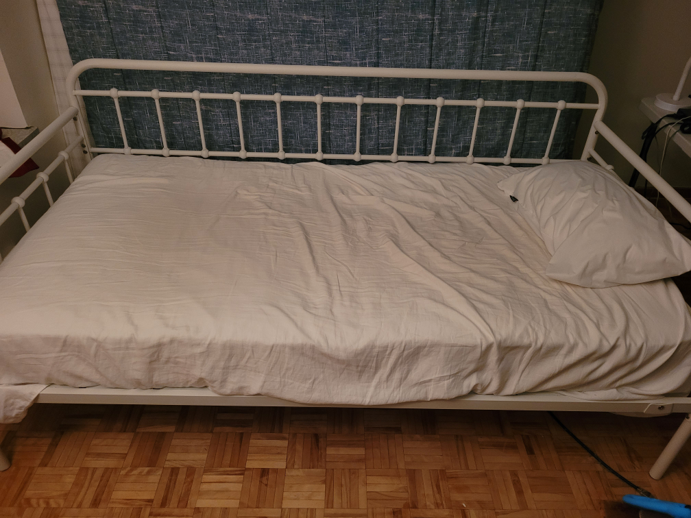 twin size bed frame with/without matress thumbnail