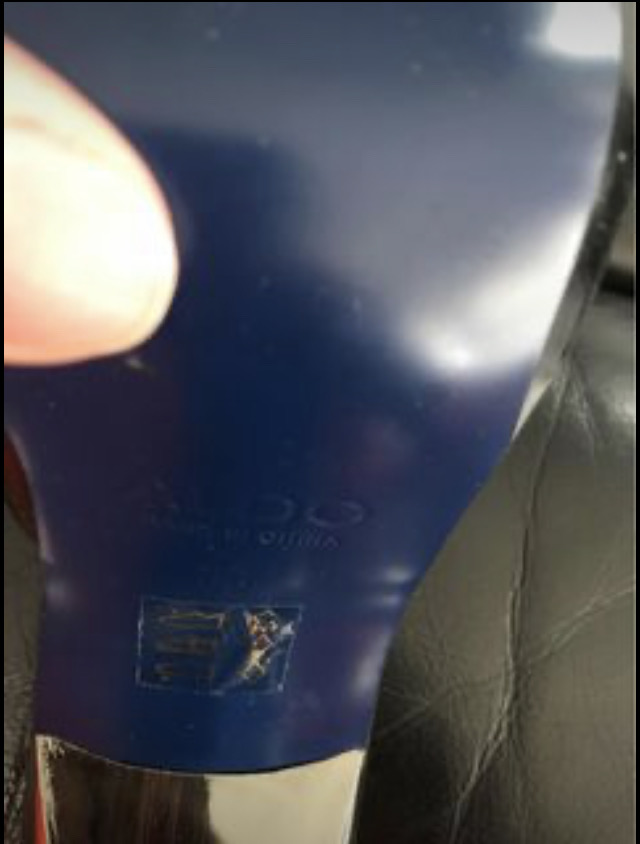 ALDO Black leather open toe
slide sandal with steel heel image indicator(4)