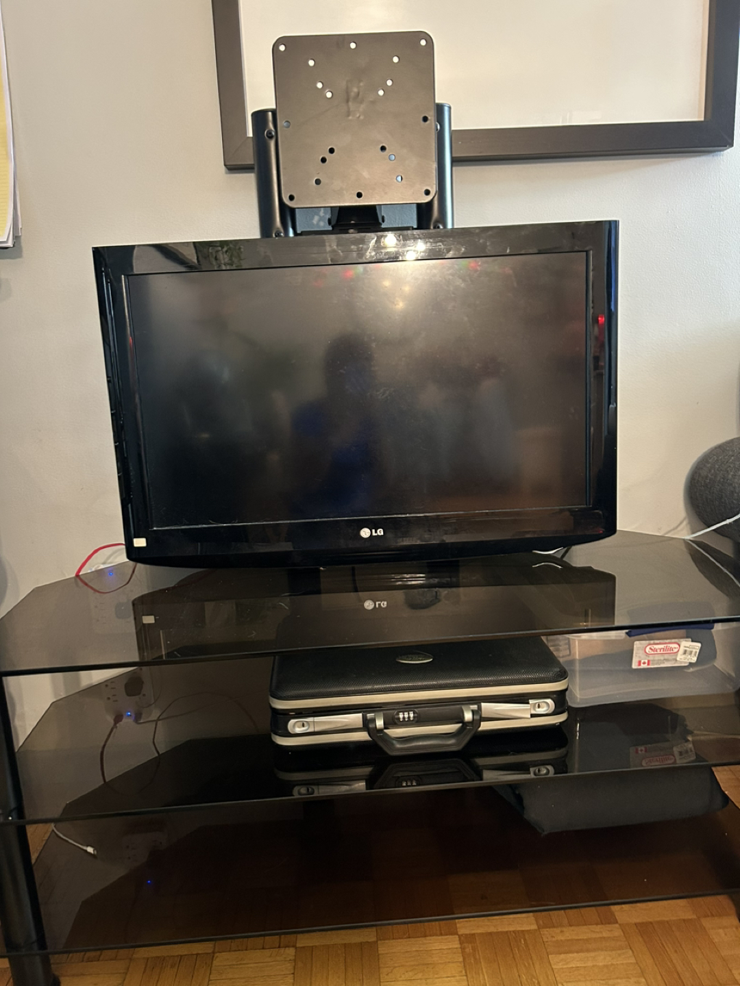 T.V stand with Television LG T.V