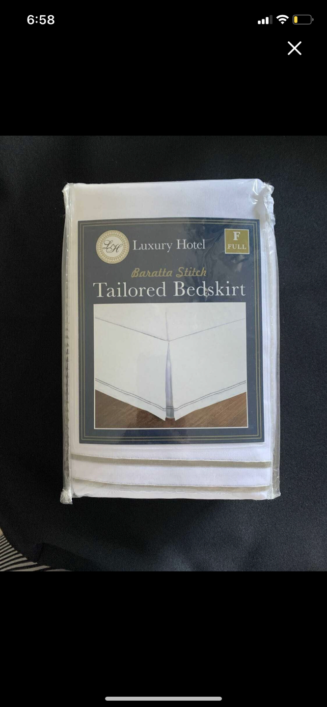 New in package full double bed skirt