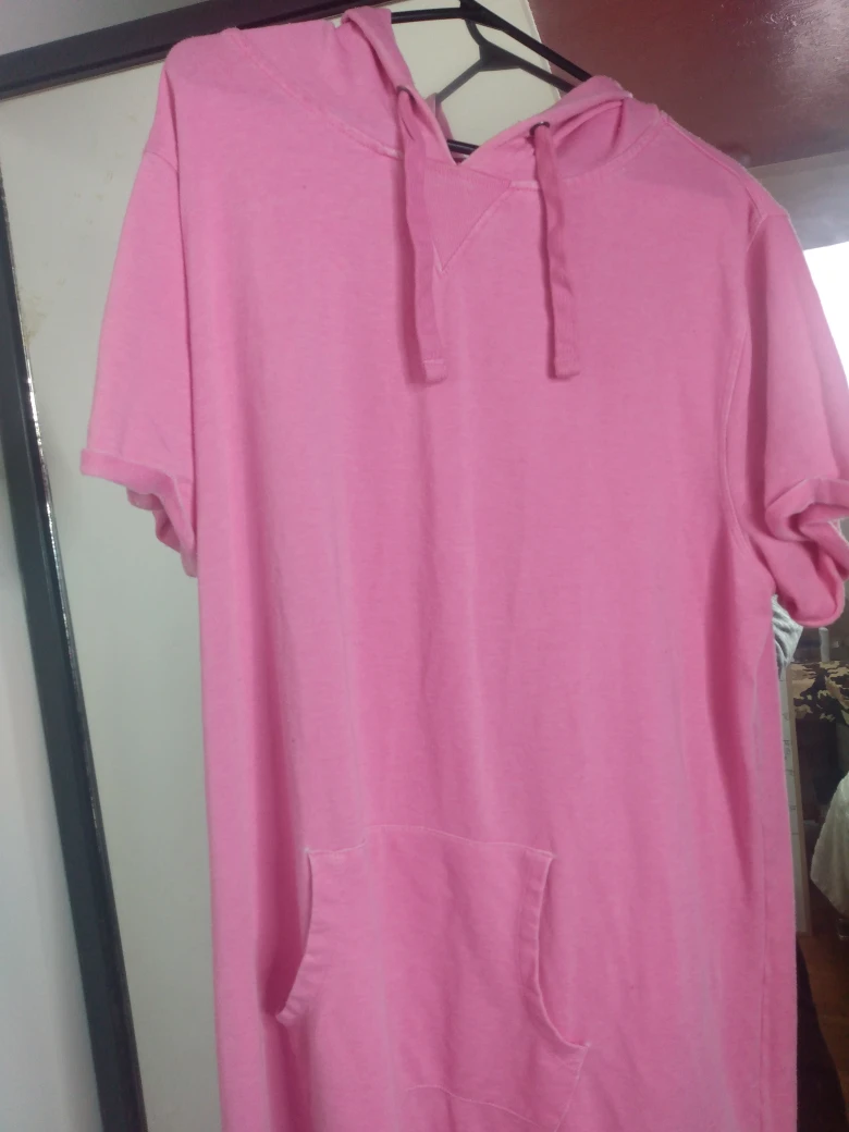 pink hoodie large/dress