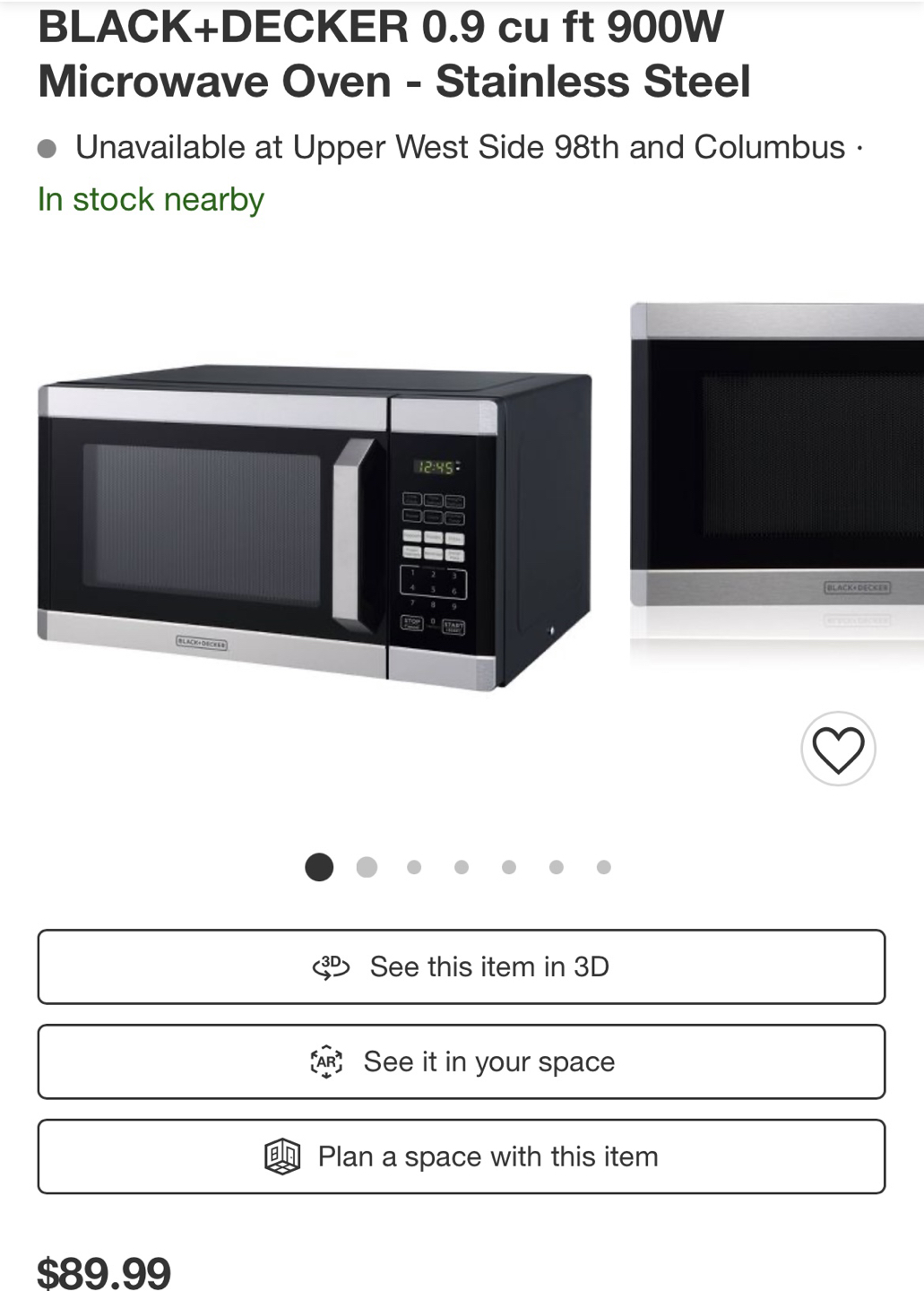 Black & Decker microwave 0.9cu 900W Stainless Steel - photo 3