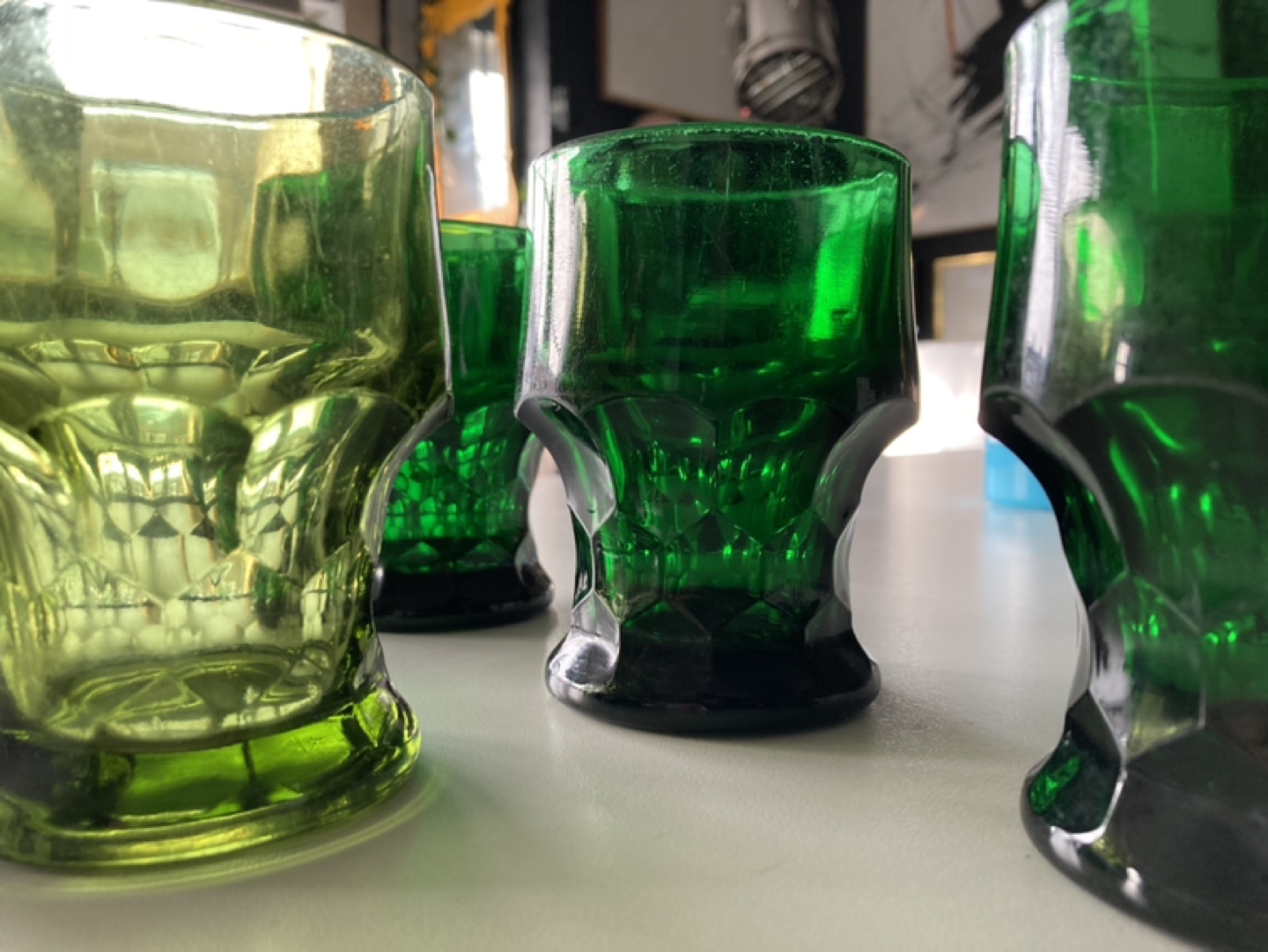 5 vintage glasses