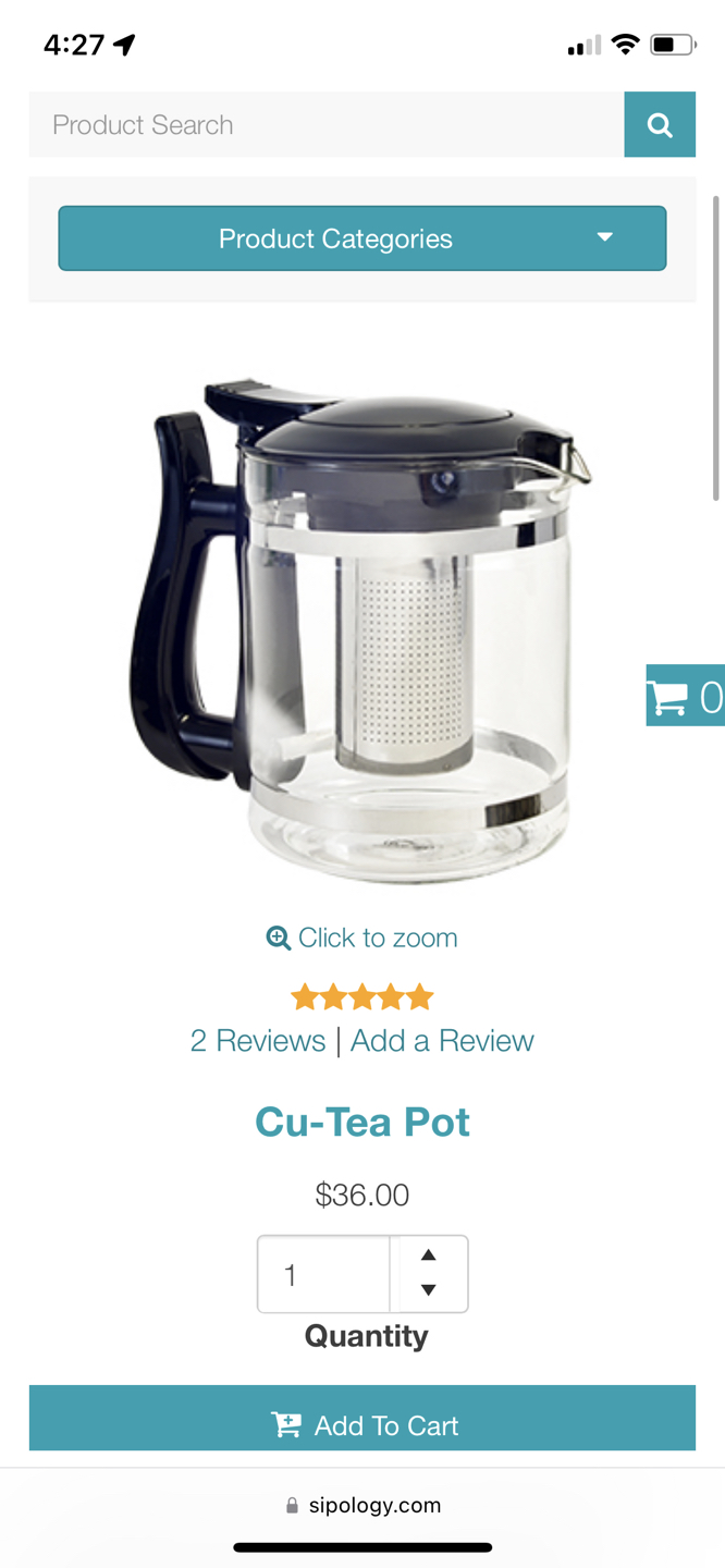 BNIB Sipology Cu-Tea Teapot thumbnail
