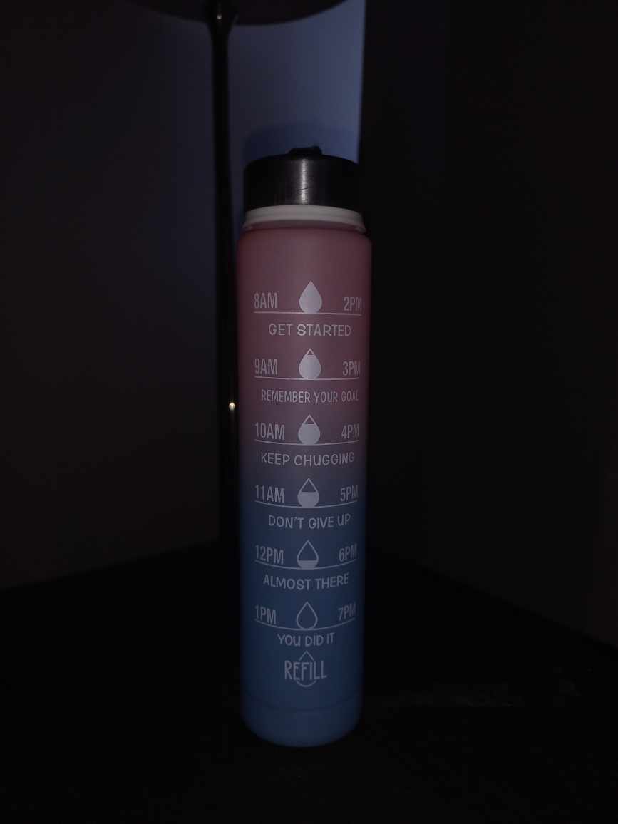 Cute Blue and Pink bottle for short trips thumbnail