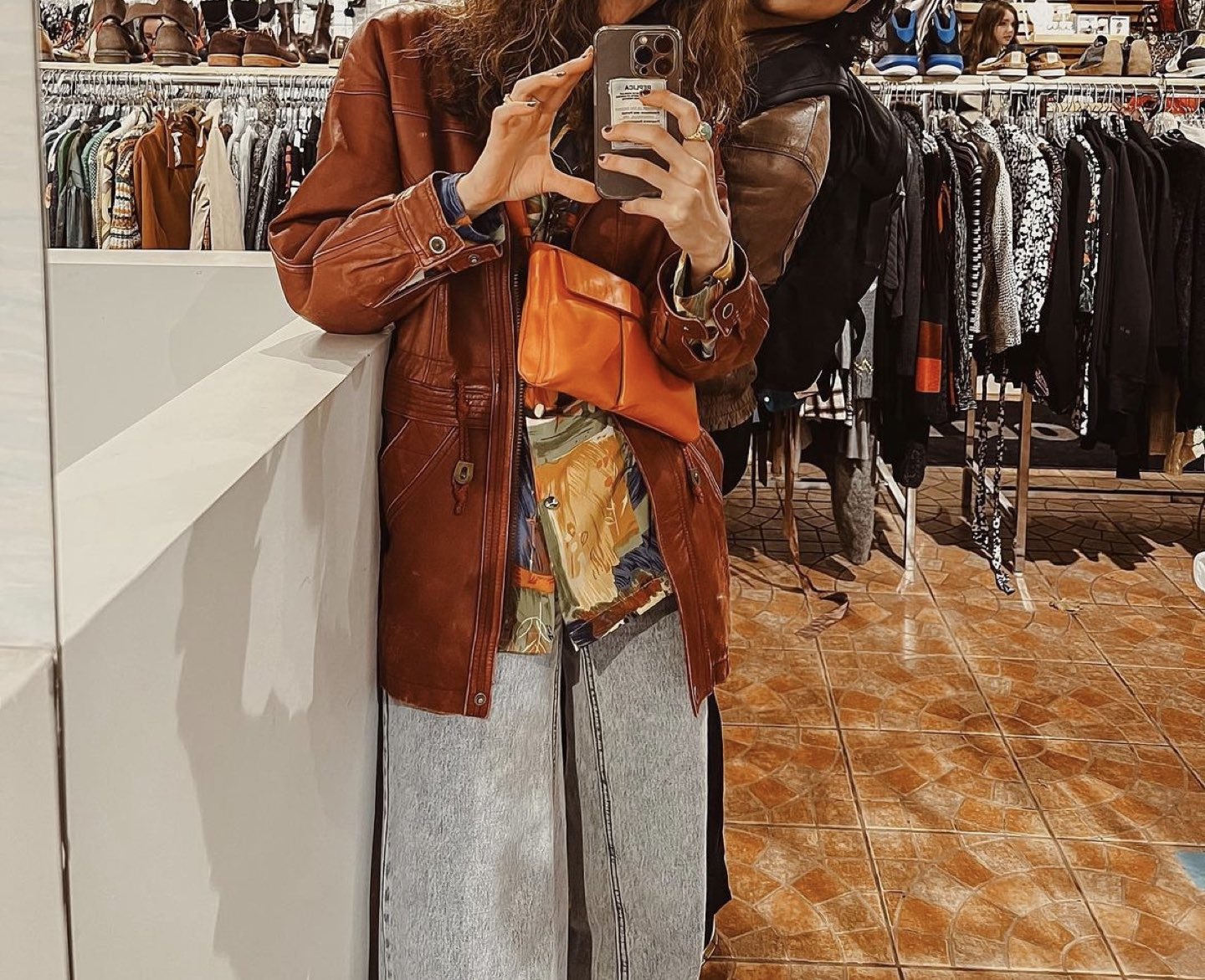 💞Retro Rosy Leather Jacket - photo 2