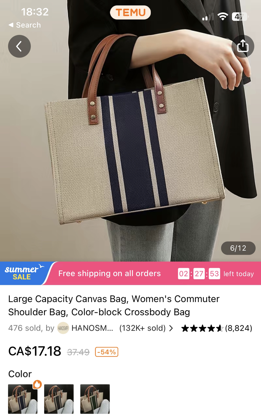 Large Canvas Bag - photo 2