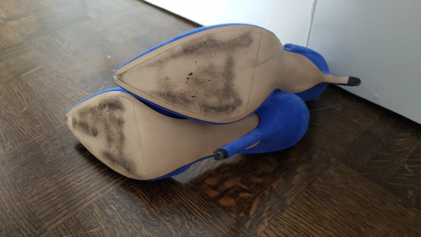 Zara blue suede heels - photo 4