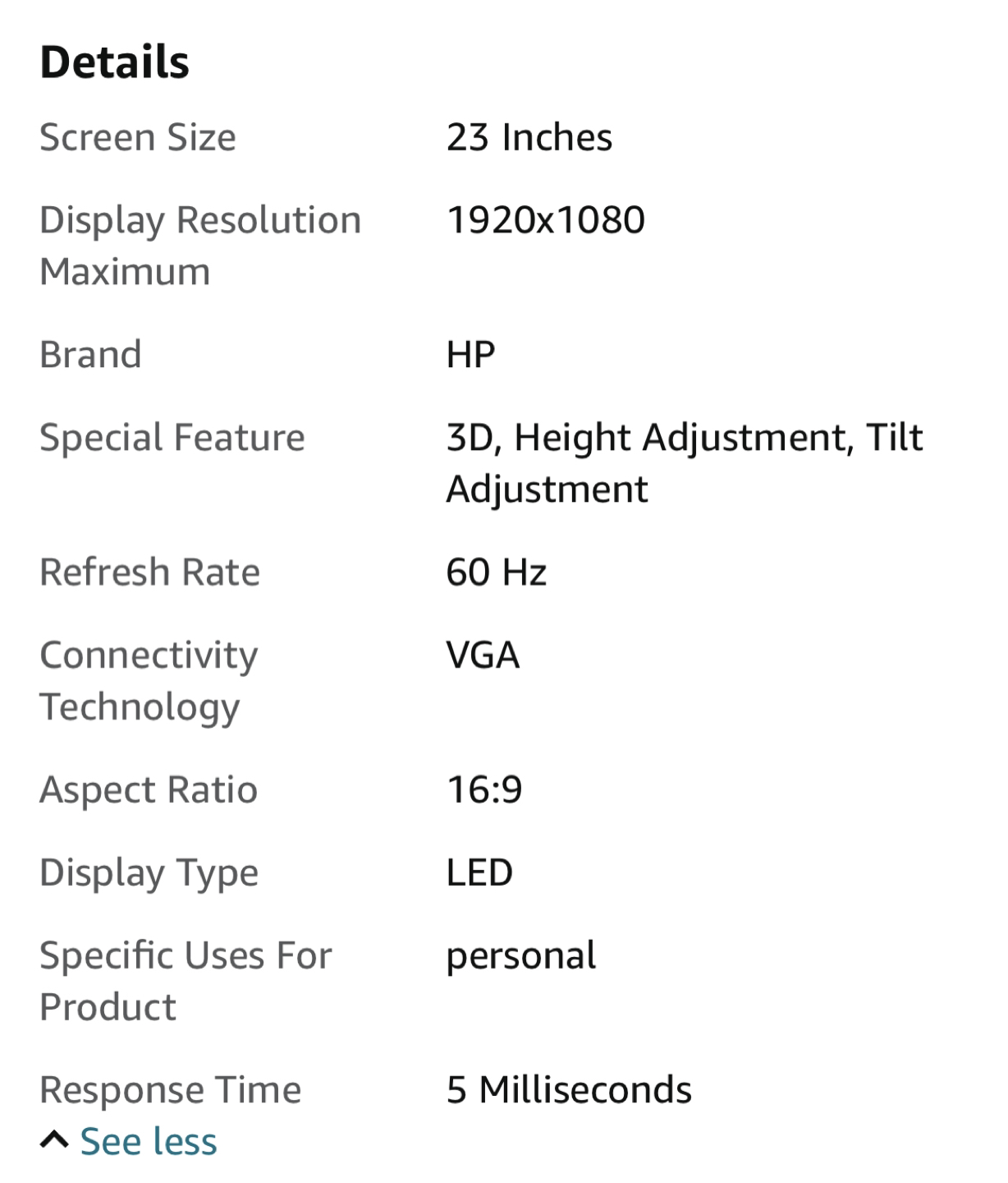 Monitor hp 23” - photo 5