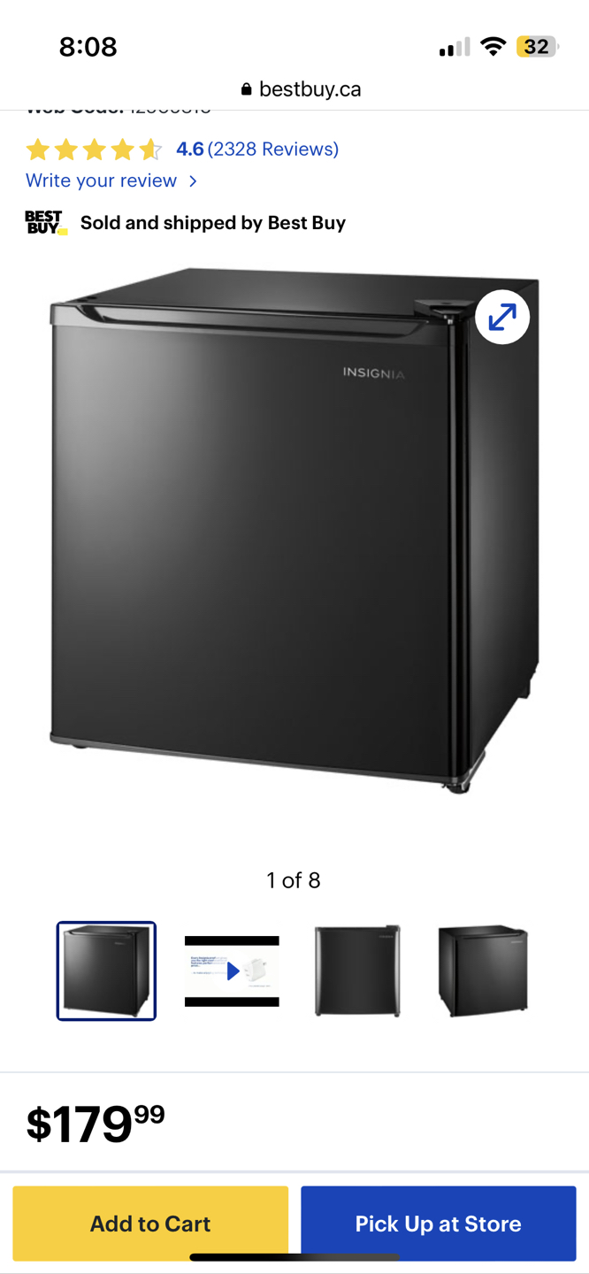 Insignia mini fridge thumbnail