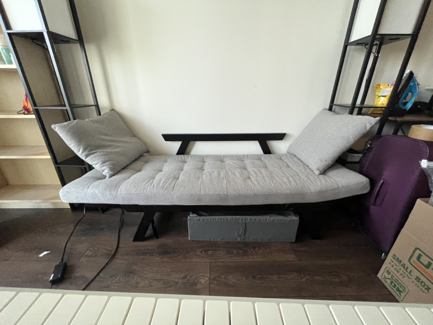 sofa bed with pillow