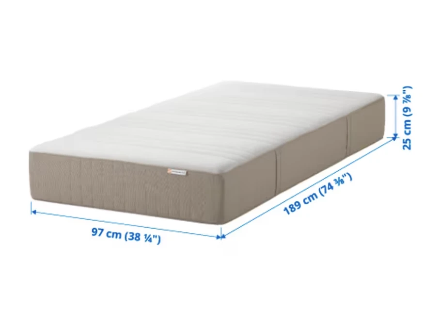 IKEA HAUGESUND Spring mattress, medium firm, Twin - photo 2