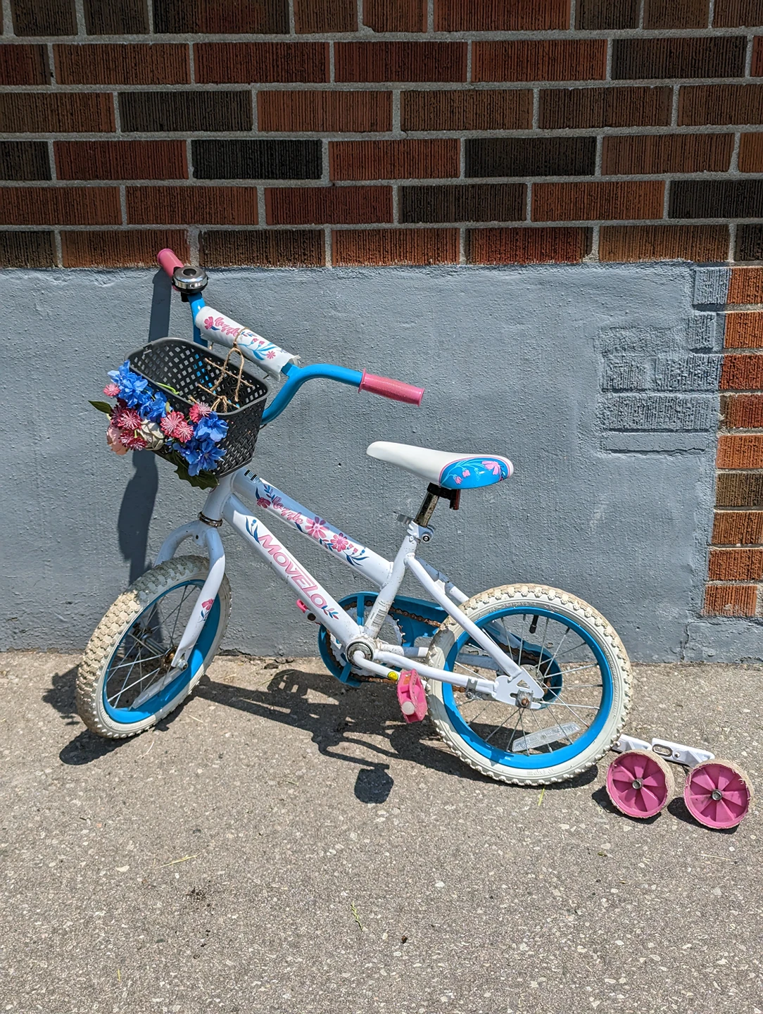 Movelo Girls Bike for Kids with Training wheels 4-6 years