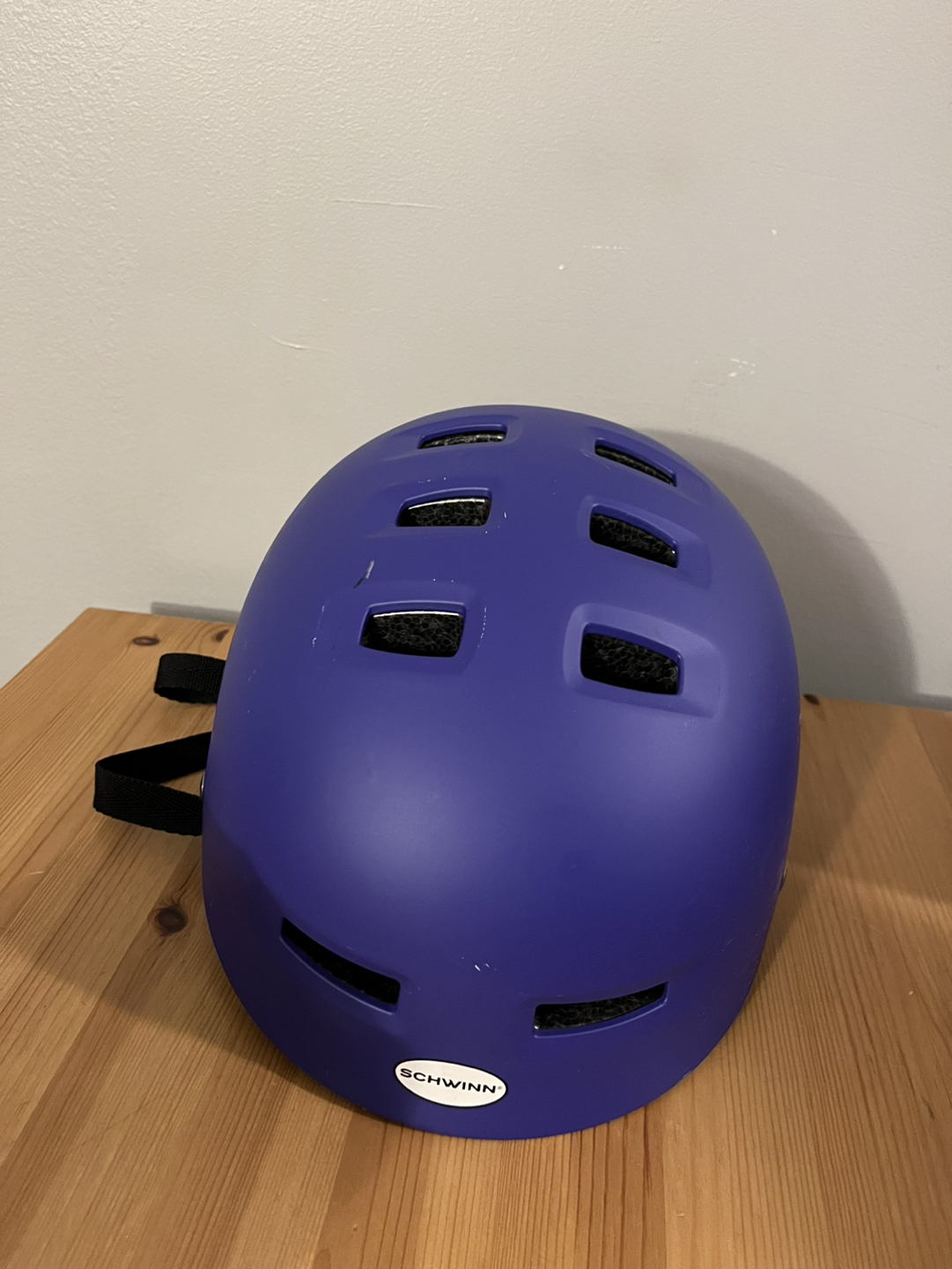 Purple color bike helmet