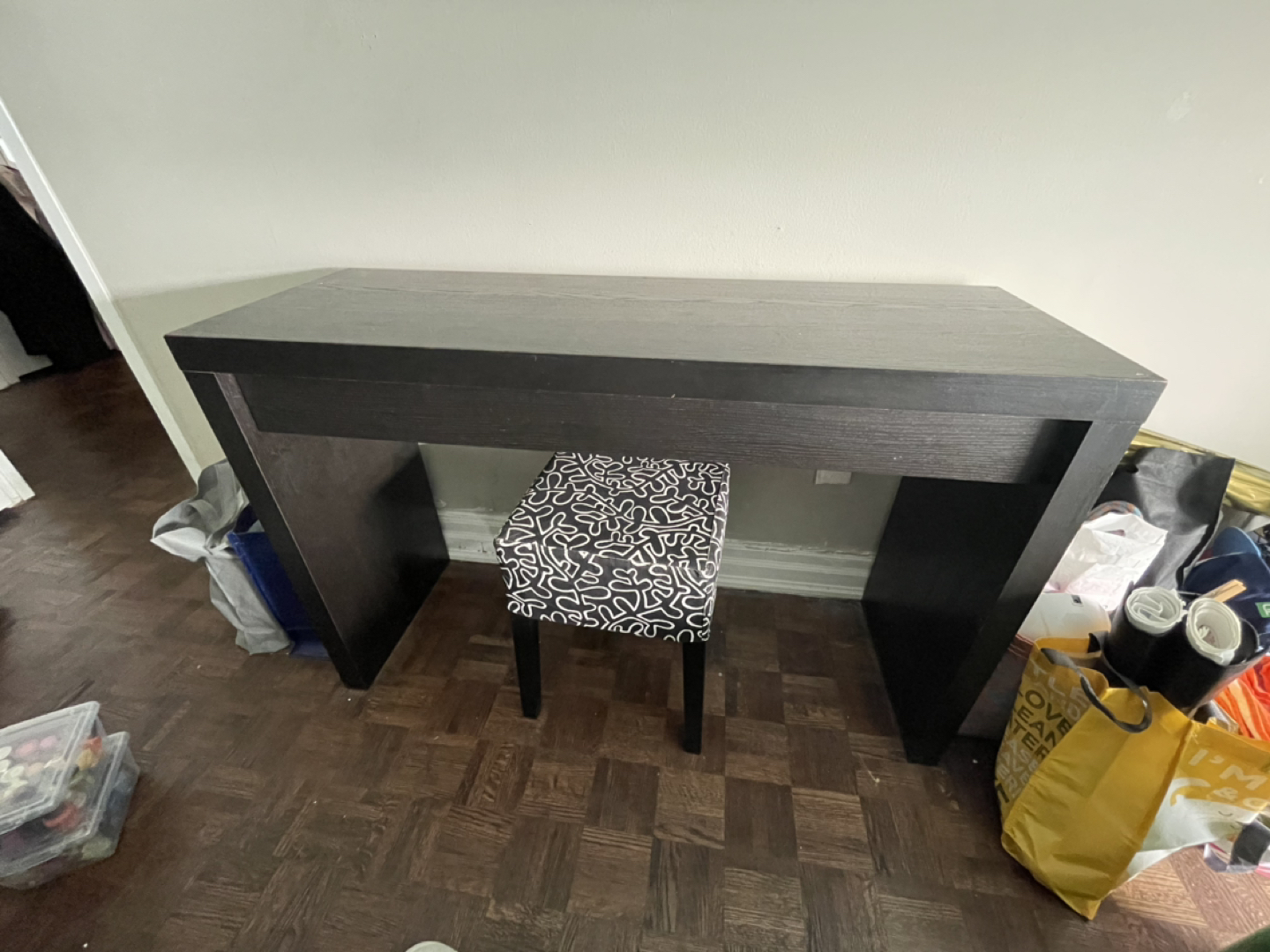 Dressing desk with a chair