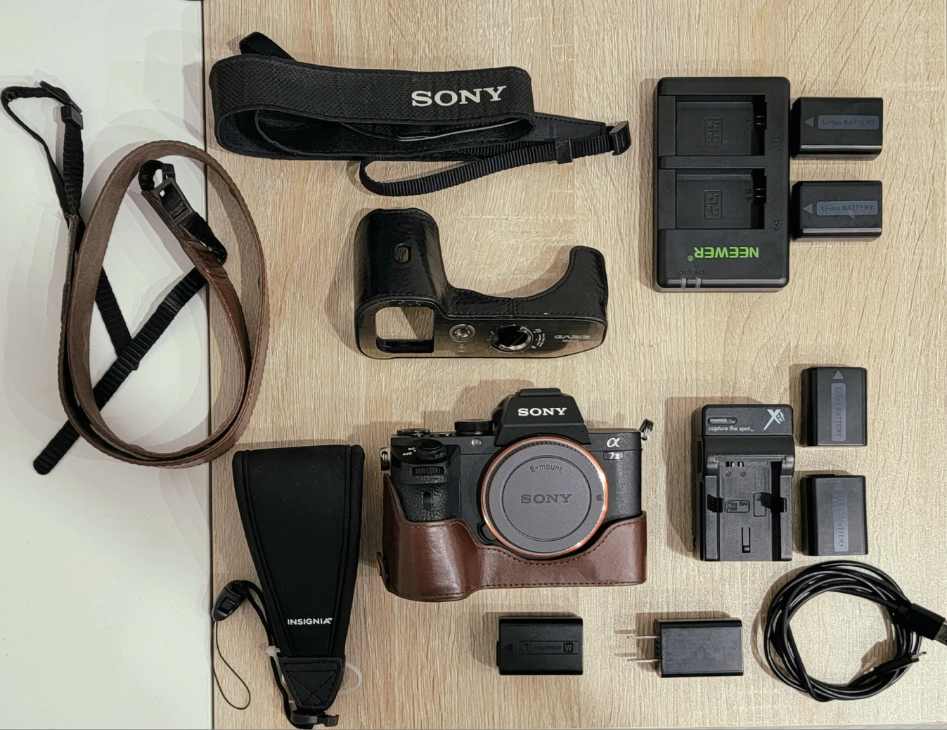 Sony a7ii (body) + sdcard, 5 batteries & accessories thumbnail