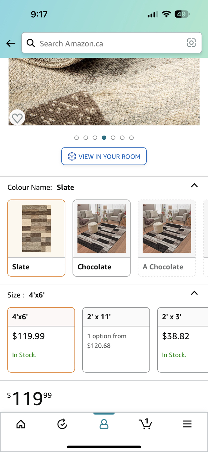 Superior Modern Rockwood Collection Area Rug, Slate, 4' x 6 image indicator(5)