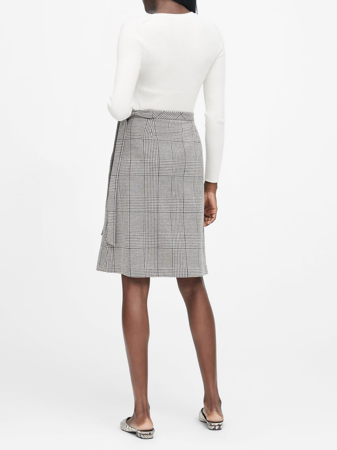 Banana Republic plaid wrap midi skirt (NWT)