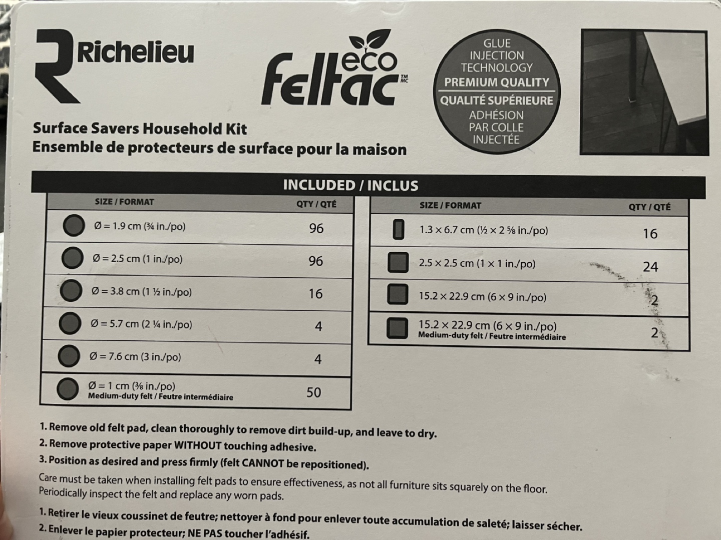 ⬆️Richelieu Felt Protectors/Surface Savers Household Kit image indicator(2)