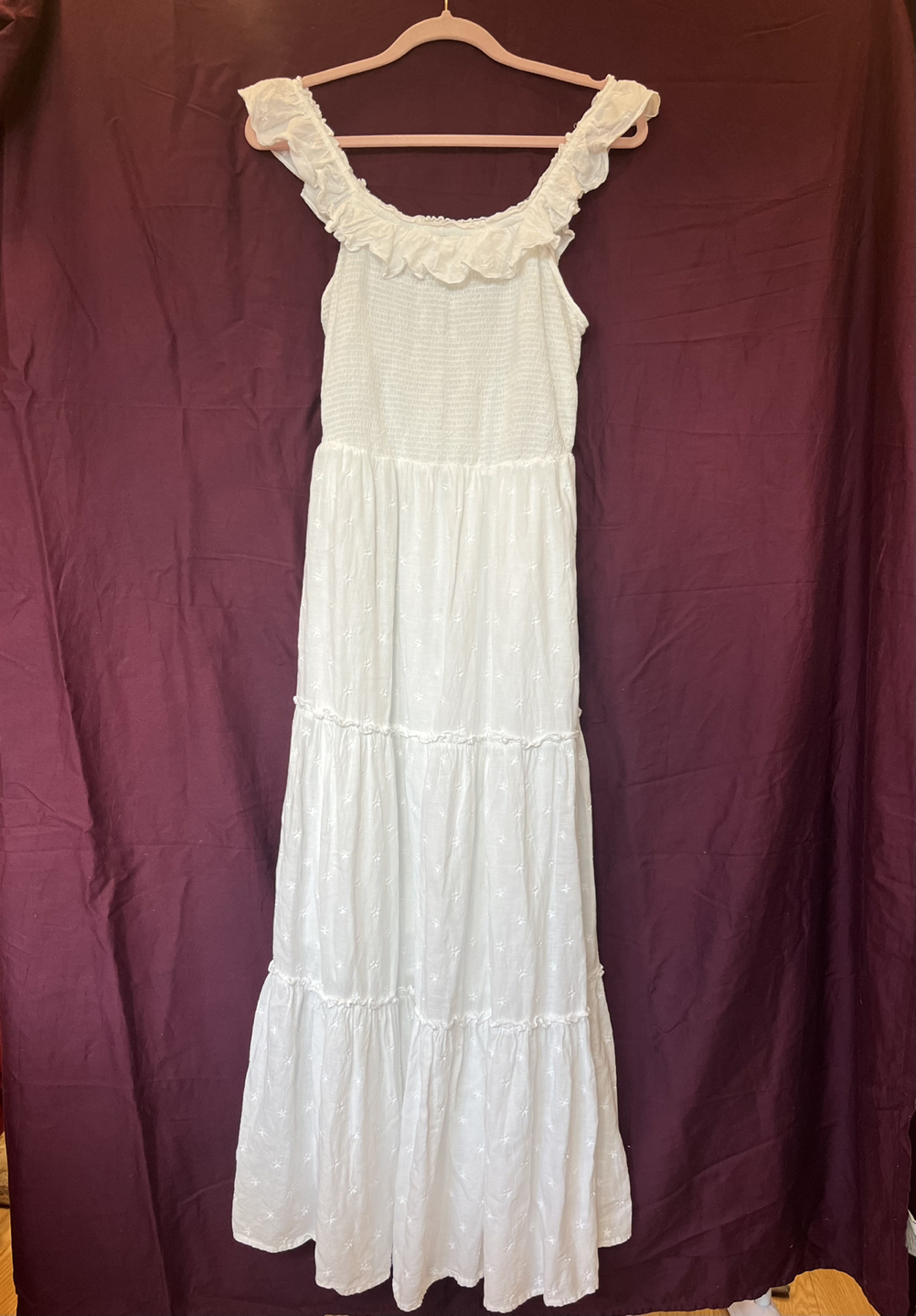 White maxi dress