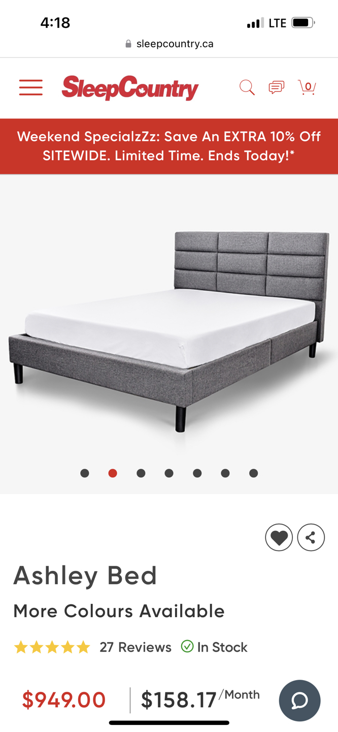 Sleep Country Bed Frame and Headboard - Queen size - photo 3
