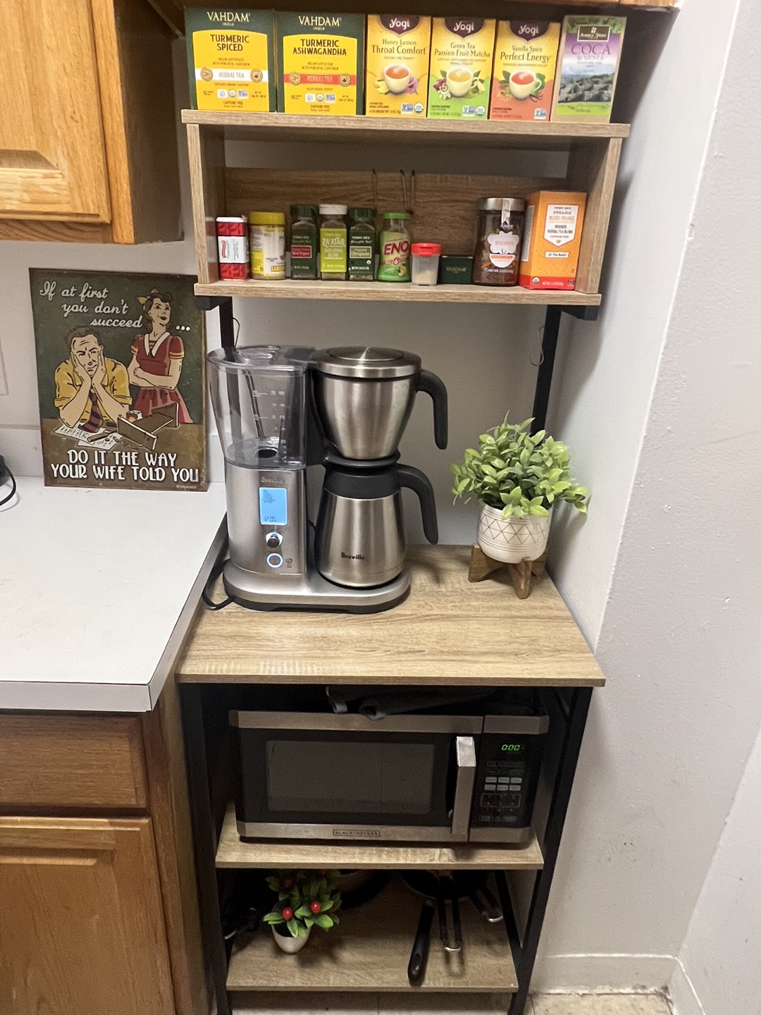 Kitchen rack - Microwave shelf, coffee station, storage, etc.