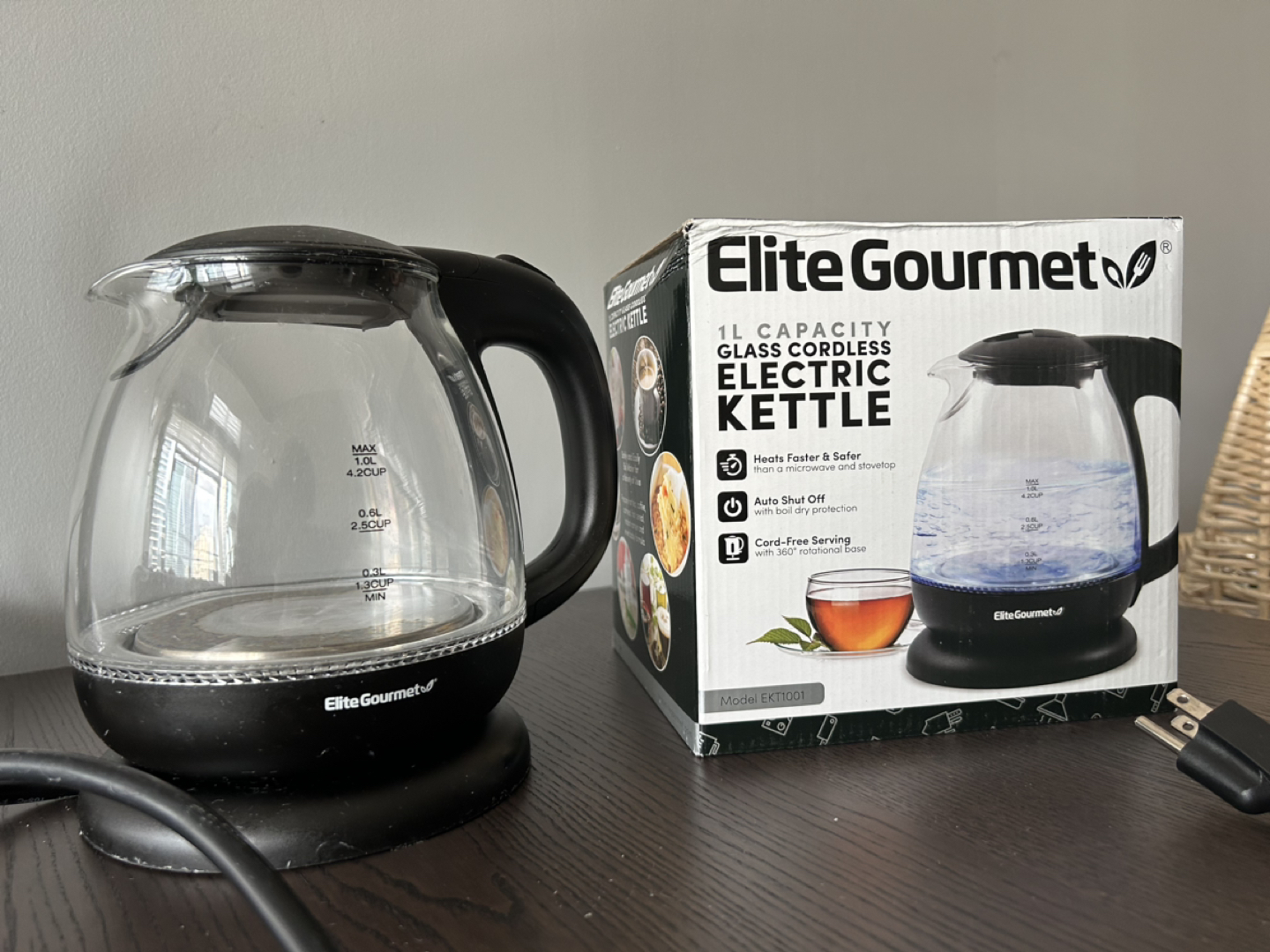 1L Glass Cordless Electric Kettle thumbnail