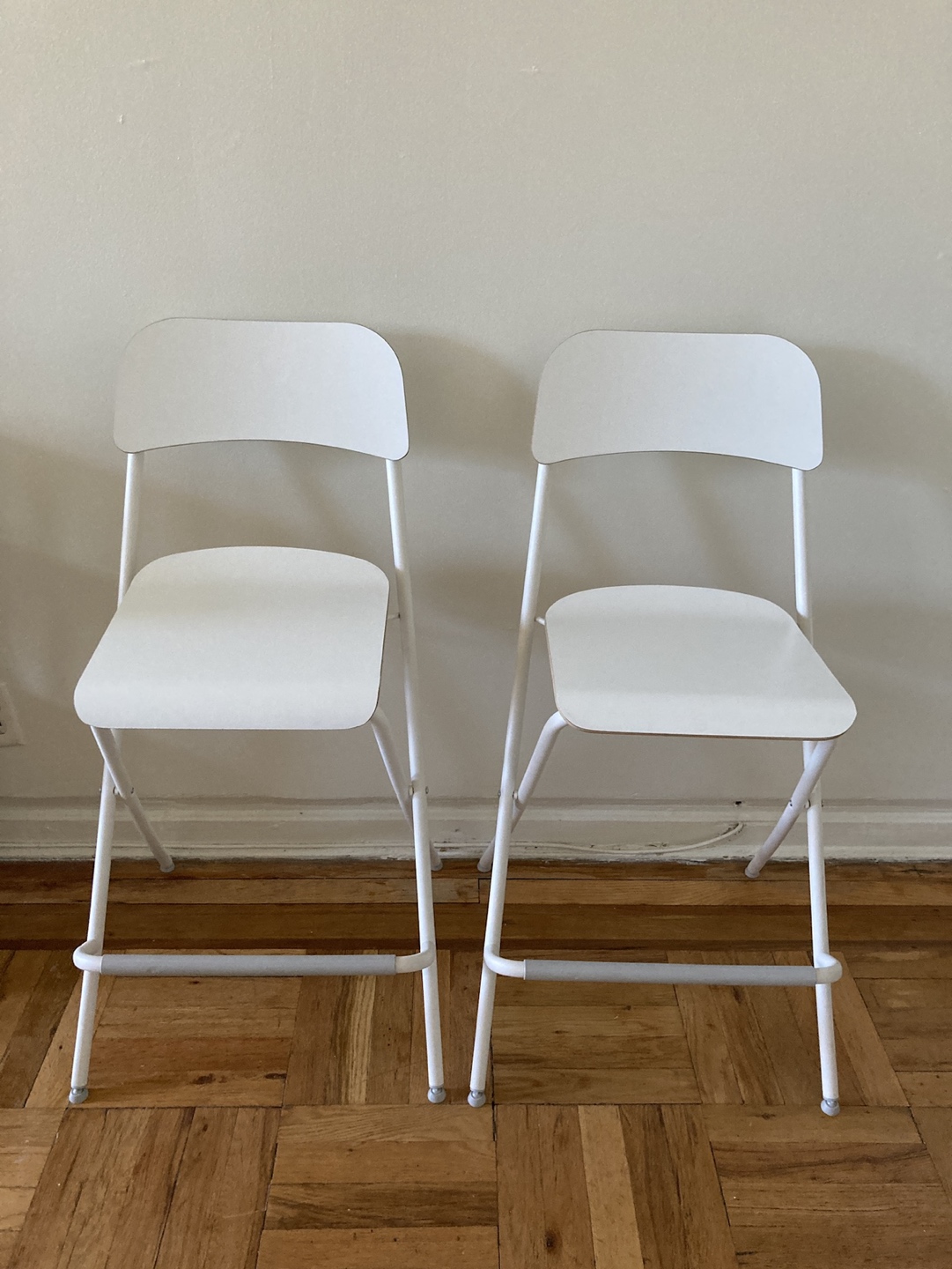 2 Ikea foldable bar stools ($30 each)