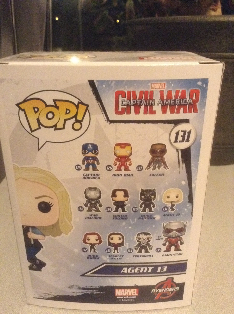 Funko POP! icon Marvel Civil War Agent 13 Vinyl Figure image indicator(2)