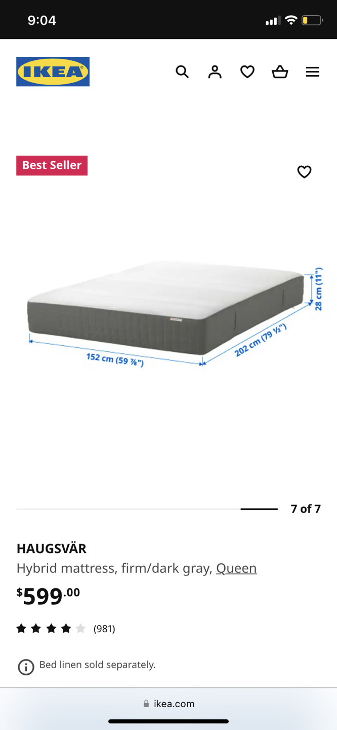 IKEA queen sized mattress - photo 4