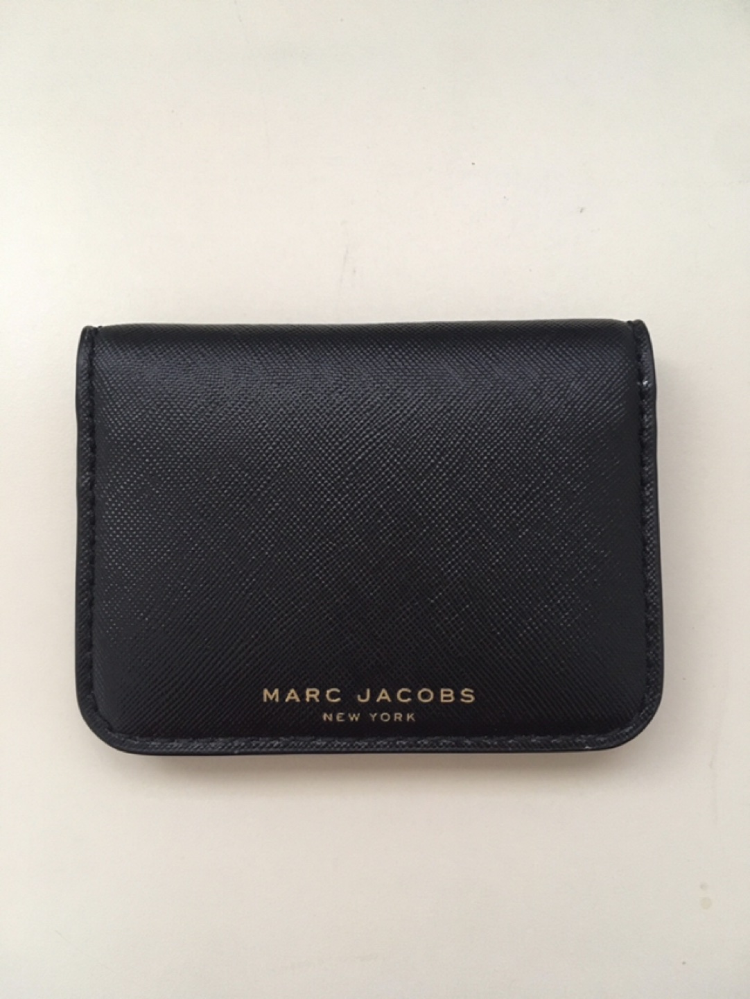 Marc Jacobs Black Leather Flap Cardholder Retails $100+ thumbnail